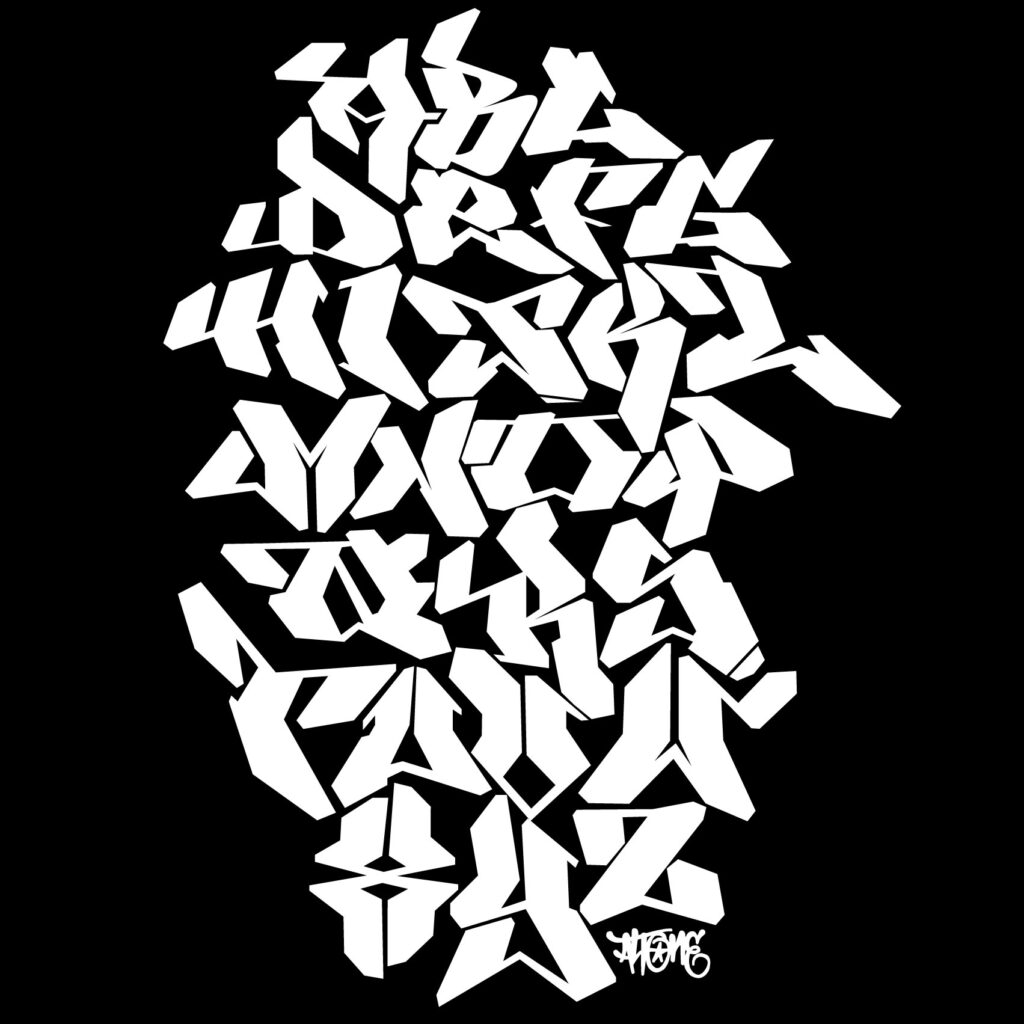 Burner Style Graffiti Alphabet by Manchester Graffiti Artist, Alto